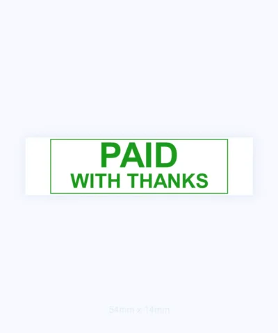 Paid With Thanks Stamp - Stock Stamps