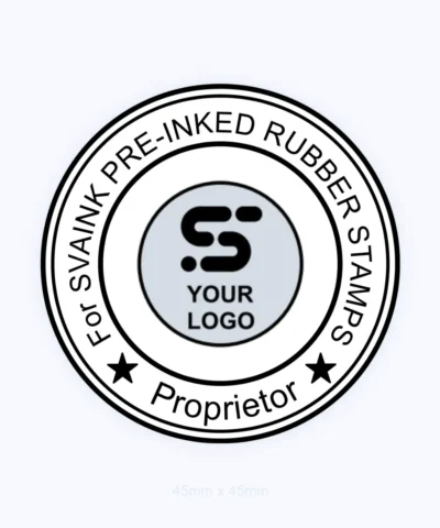 Round Stamp with logo - Sun Stamper S