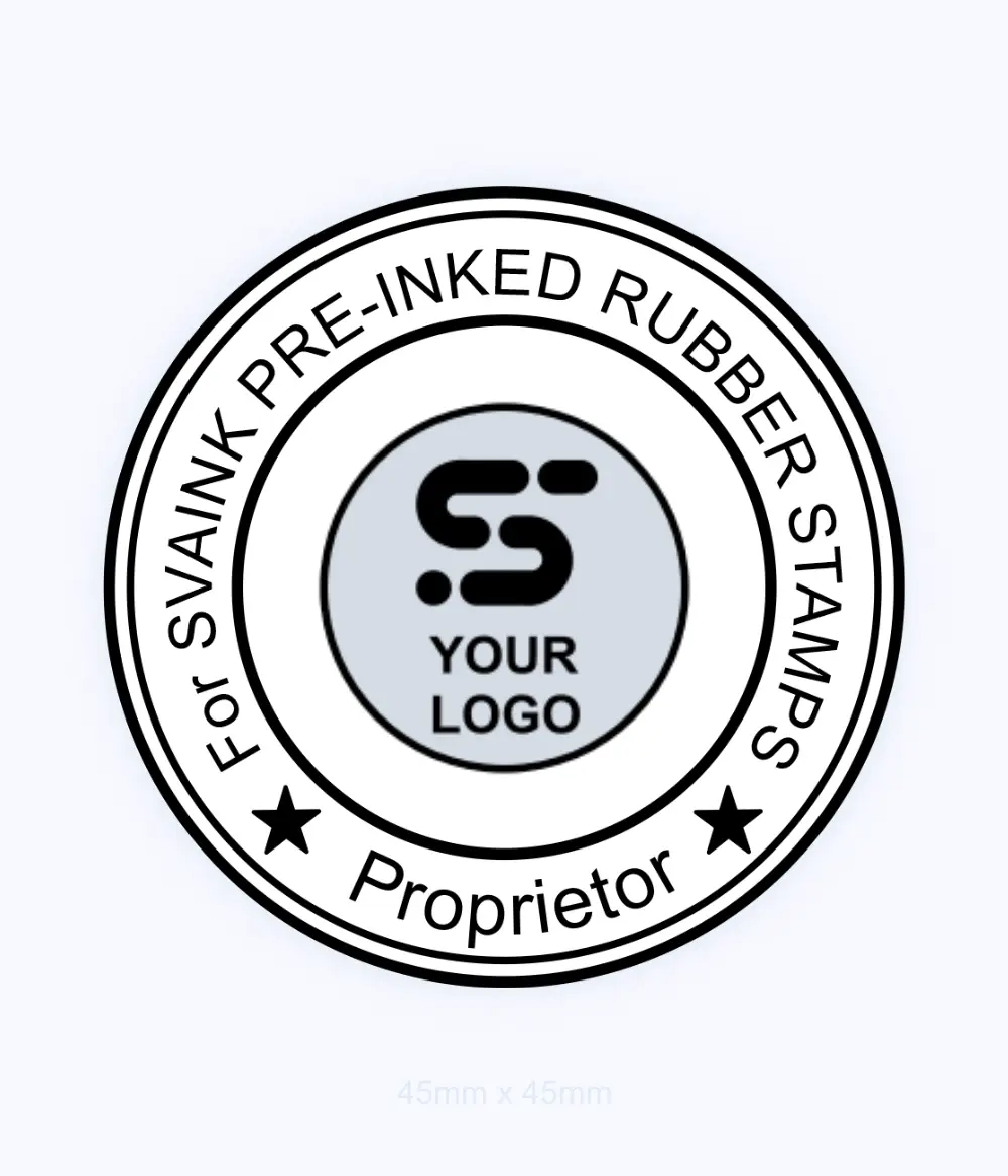 Round Stamp with logo - Sun Stamper S