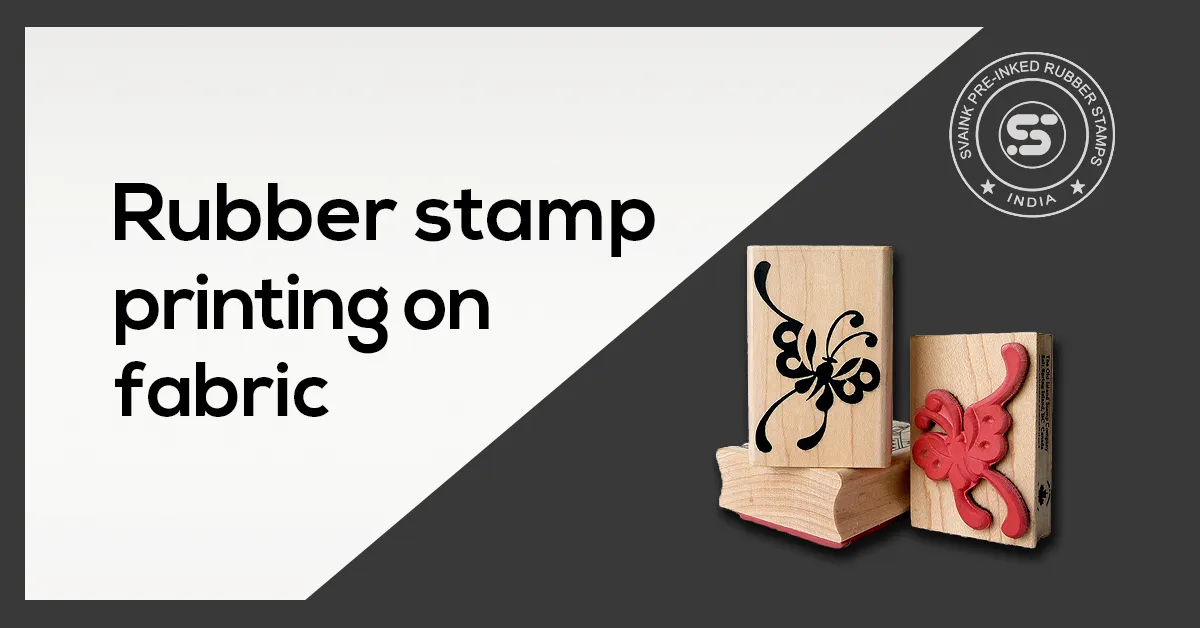 Rubber stamp printing on fabric